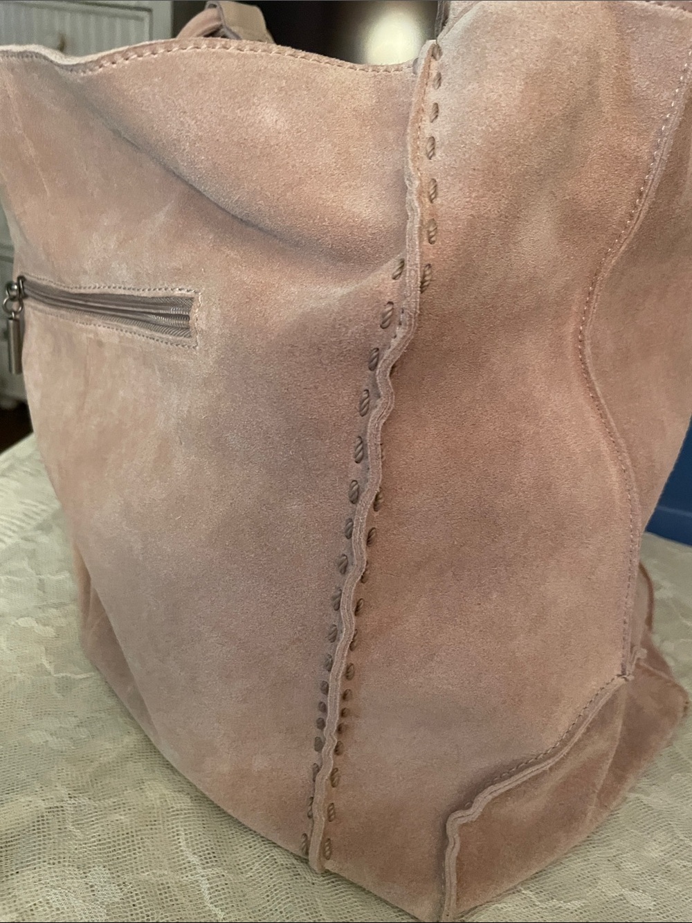 The Sak / large Soft Taupe Suede Tote Bag - Picture 10 of 11